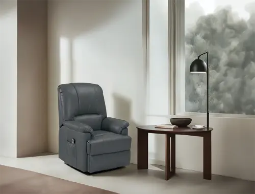 SUPPORT SENIOR, křeslo masážní, polohovací, PU brandy